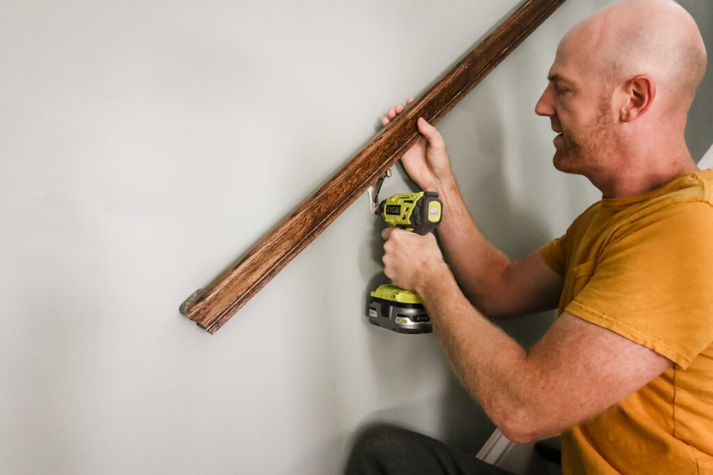 Removing old handrail bracket