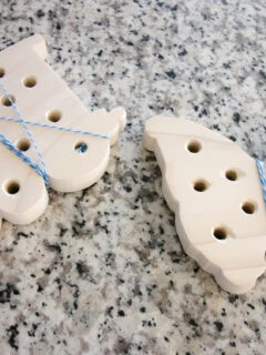 How to make a DIY wooden lacing toy - Charleston Crafted