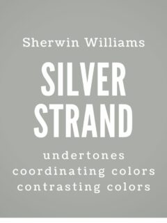 sherwin williams silver strand undertones coordinating colors contrasting colors