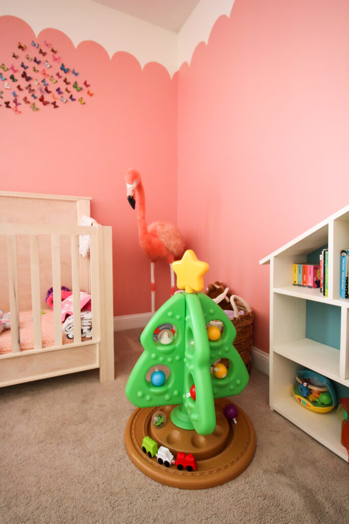 step 2 plastic christmas tree toy in a nursery