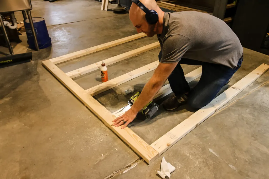 Attaching boards for vertical scrap wood storage