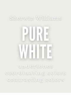 sherwin williams pure white undertones coordinating colors contrasting colors