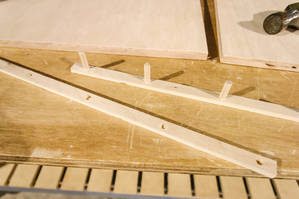 Railings with dowel pegs