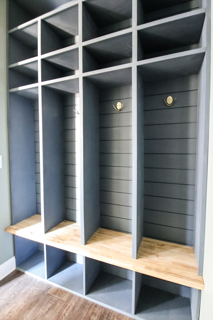 Final mudroom lockers empty