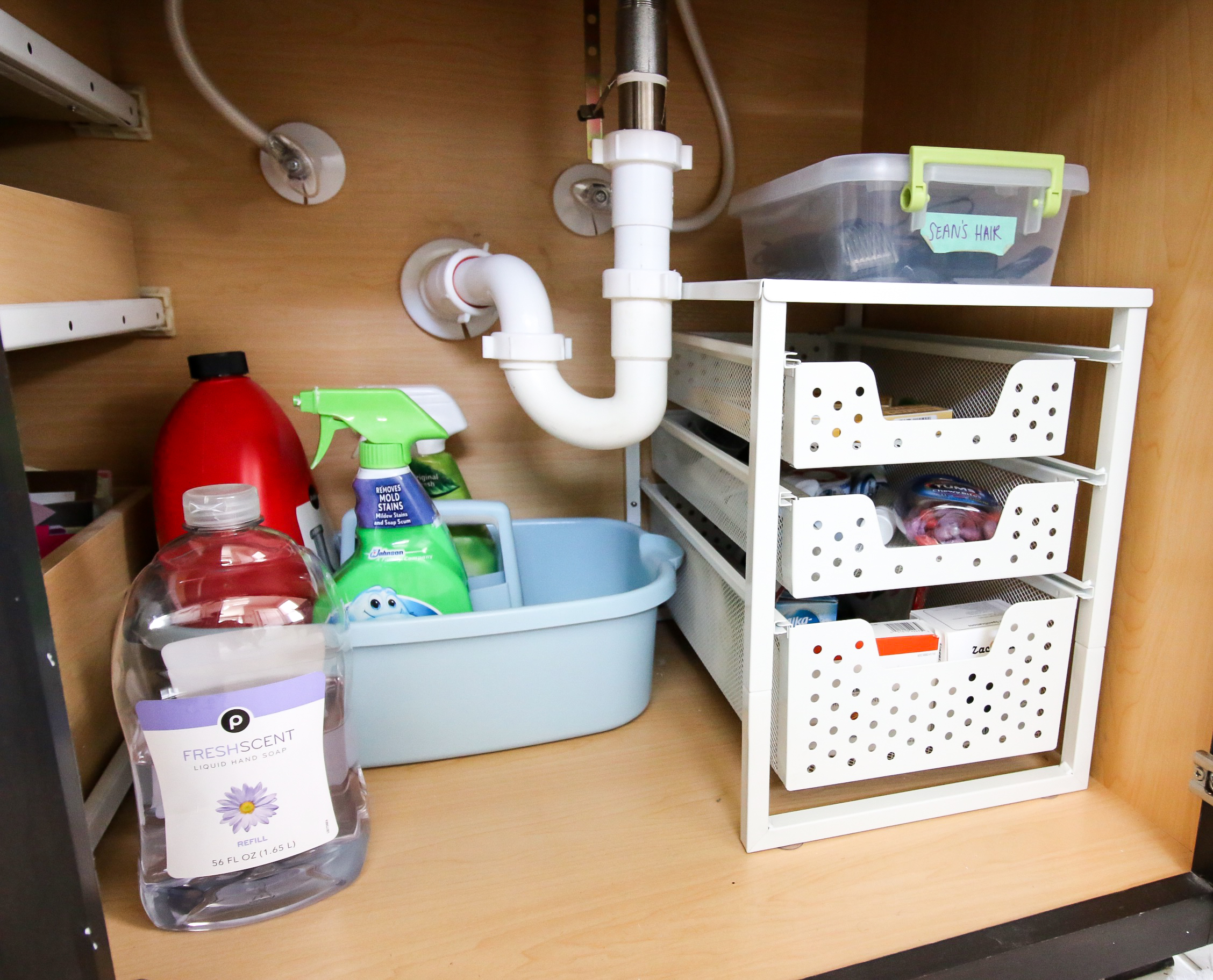 Tips for Organizing Under the Bathroom Sink - Saw Nail and Paint