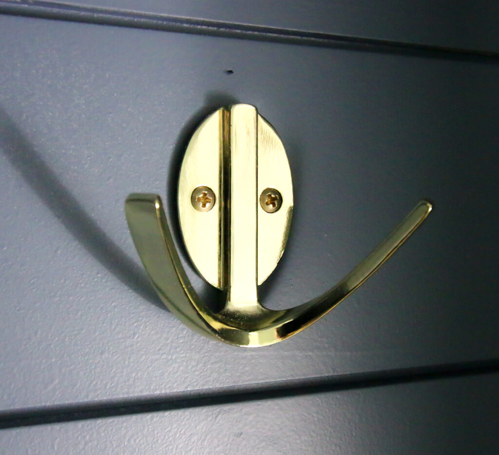 National Hardware modern double robe hooks in DIY mudroom lockers