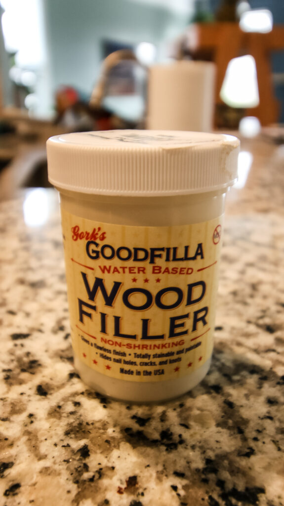 GoodFilla Wood Filler in packaging