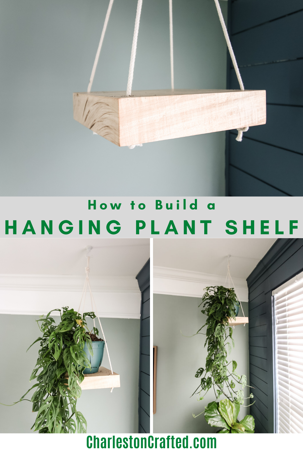 How to make hanging plant shelf