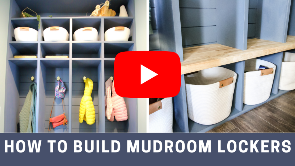 Link to YouTube video tutorial for how to build mudroom lockers