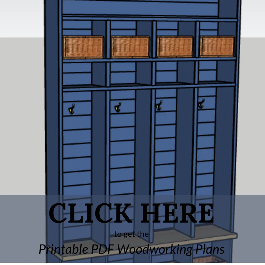 Link to mudroom locker woodworking plans