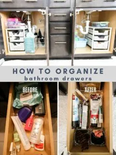 how to organize bathroom drawers