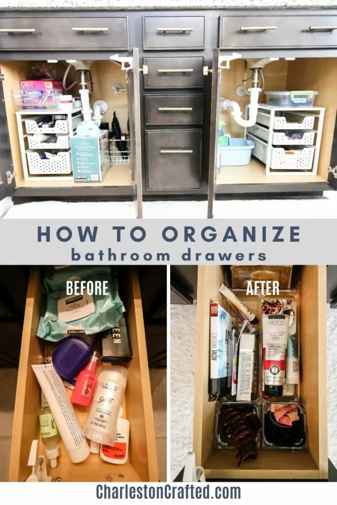 how to organize bathroom drawers