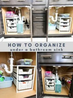 how to organize under a bathroom sink