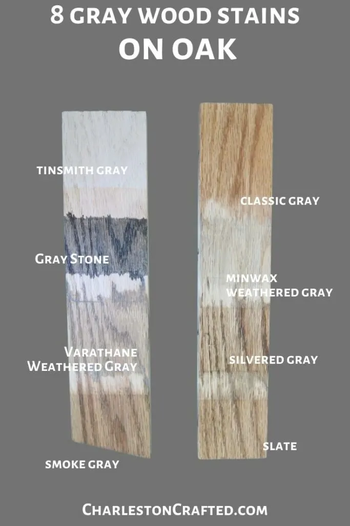 8 gray wood stains on oak