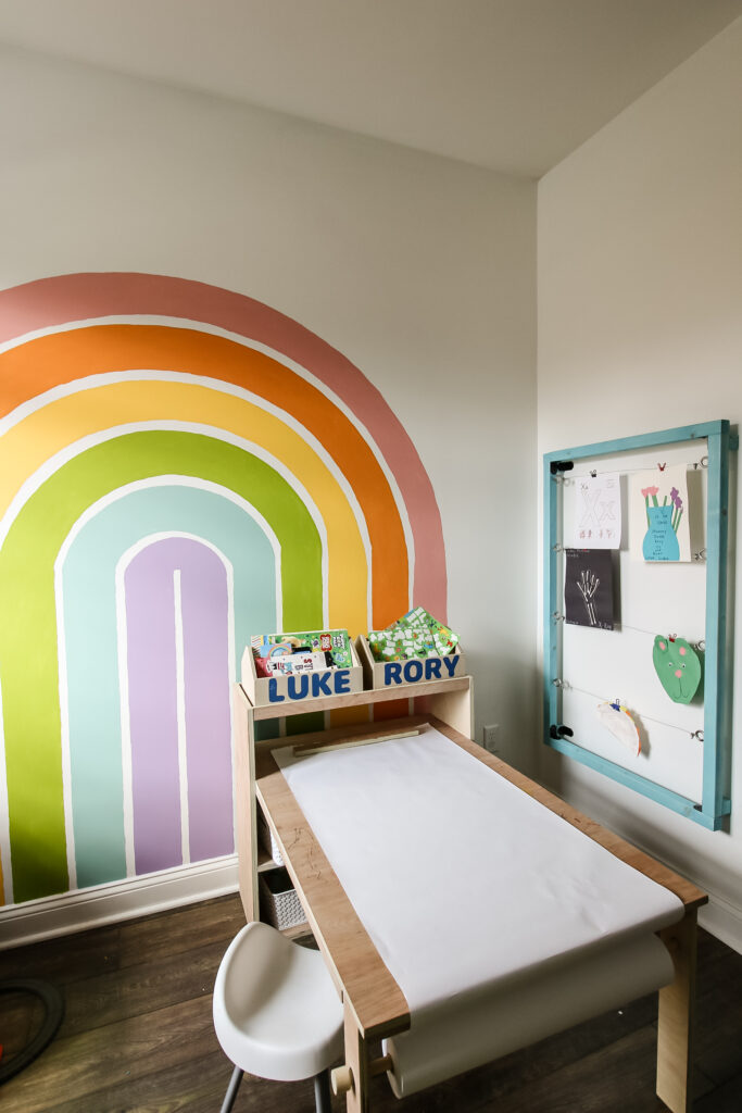 boho style rainbow wall mural