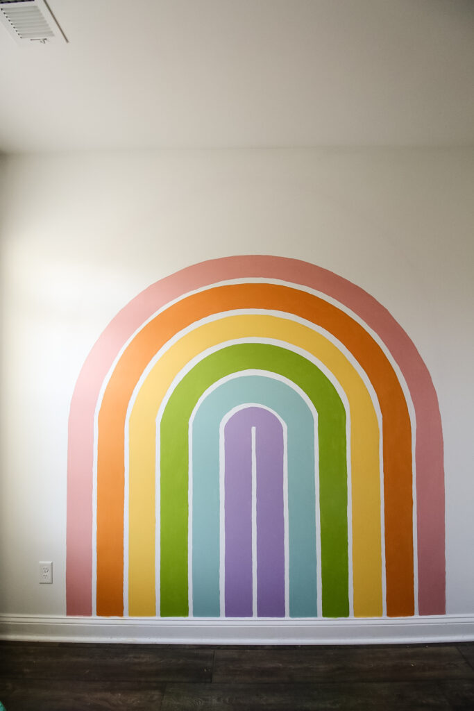 boho style rainbow wall mural