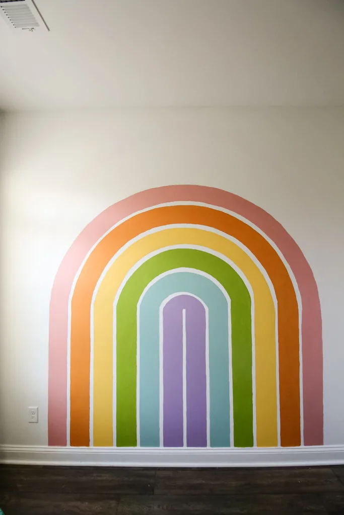 boho style rainbow wall mural