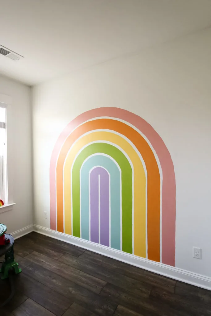 boho style rainbow wall mural