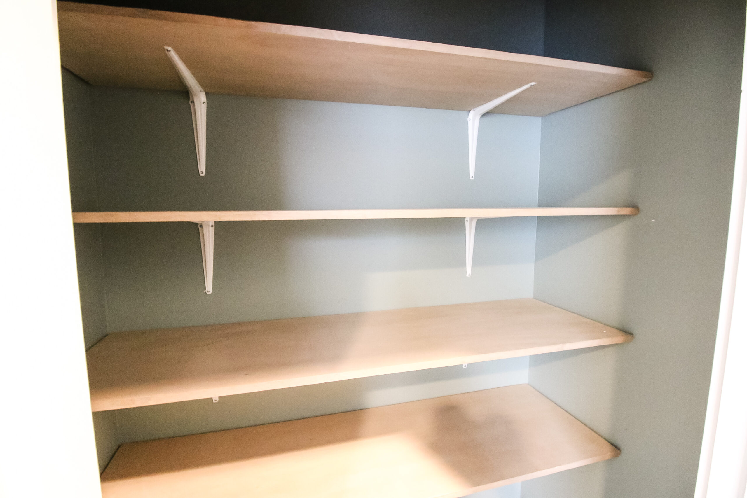 Plywood Shelves for Closet