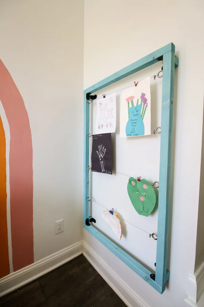 How to build a kids art display - Charleston Crafted