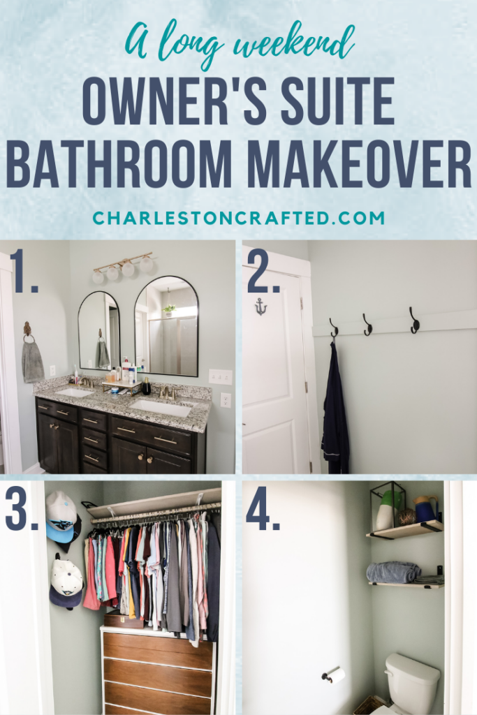 Long weekend owner's suite bathroom makeover - Charleston Crafted