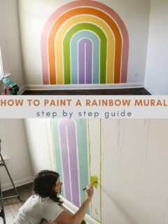 how to paint a rainbow mural