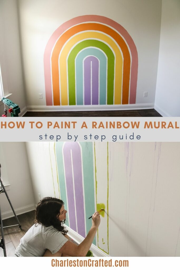 how to paint a rainbow mural