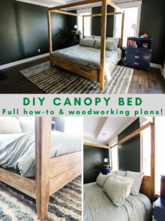 DIY four poster canopy bed - Charleston Crafted