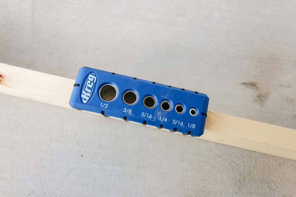 Kreg drilling guide on ¾" wood