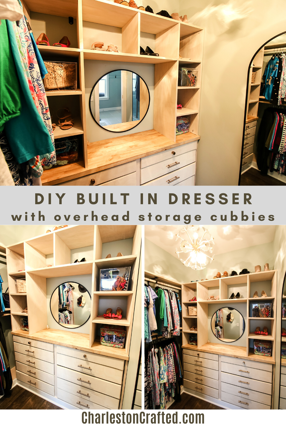 Diy Built In Dresser With Cubbies For A Walk Closet