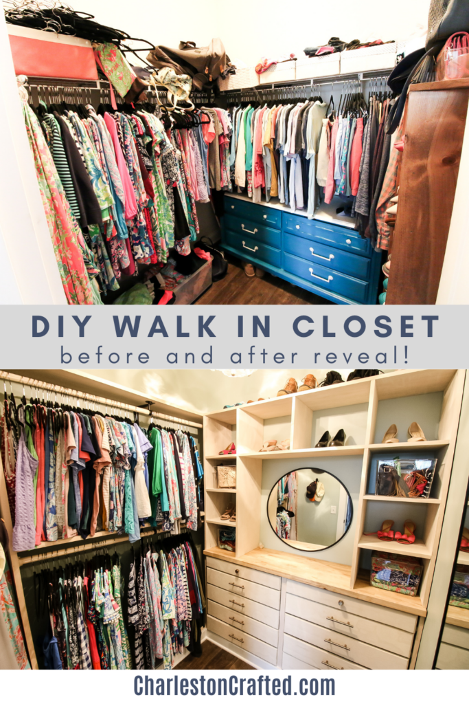 DIY Walk-in Closet Makeover - Charleston Crafted