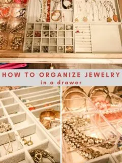 how to organize jewelry in a drawer