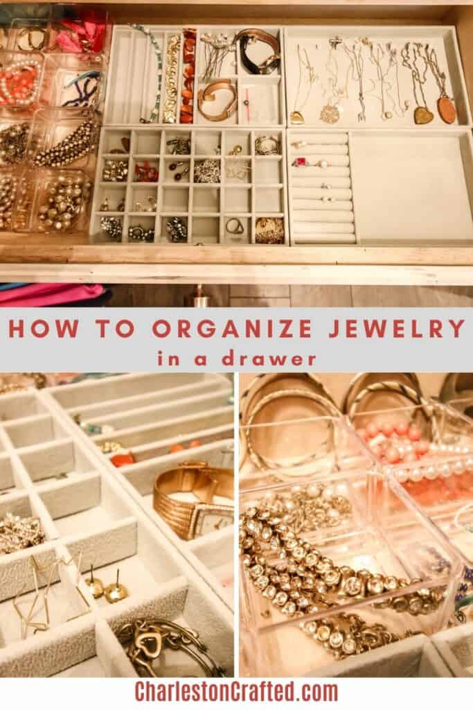 how to organize jewelry in a drawer