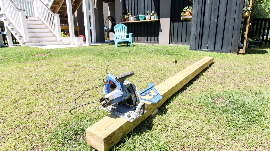 Cutting beam for DIY balance beam