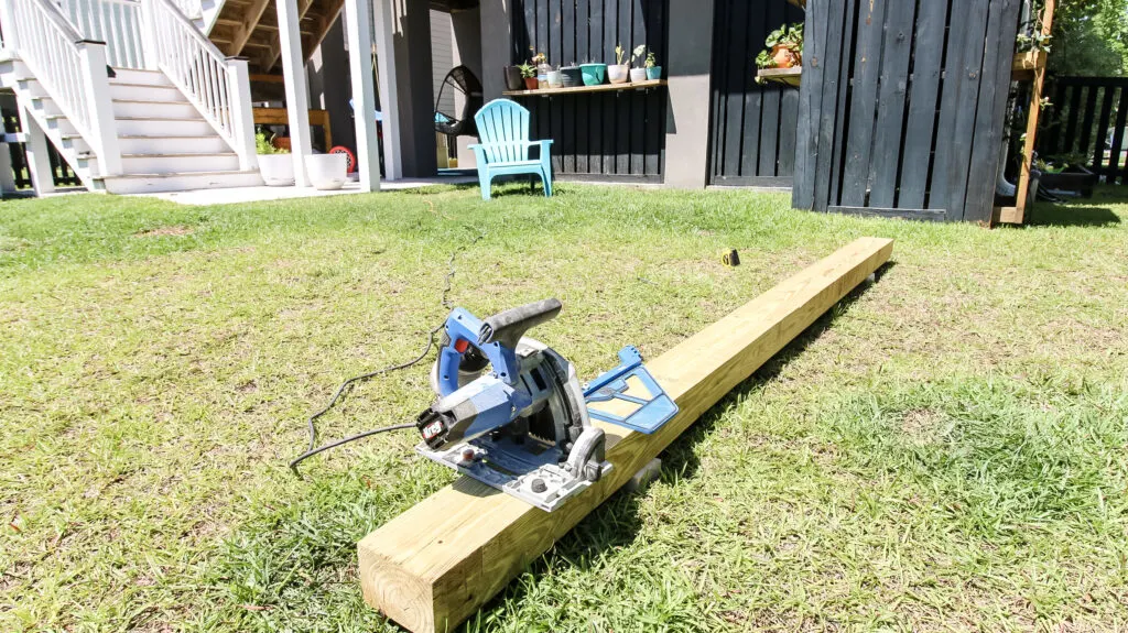 Cutting beam for DIY balance beam