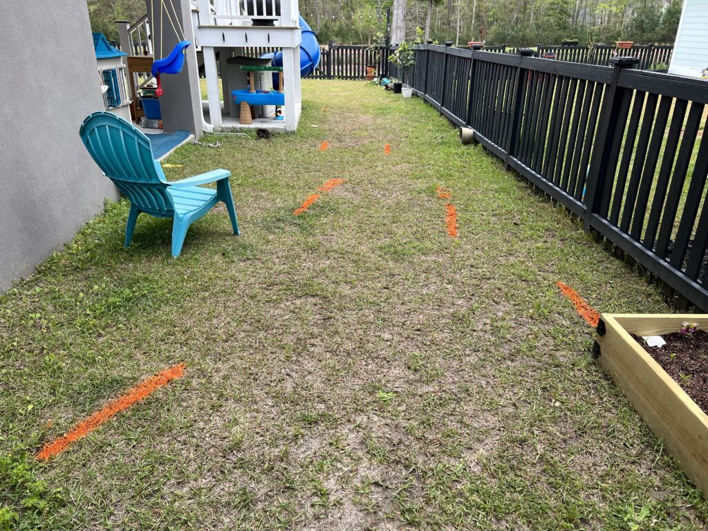 Buried lines marked by 811