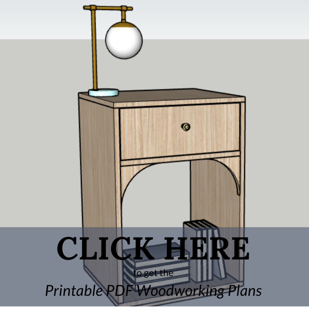 Link to woodworking plans for DIY bedside tables