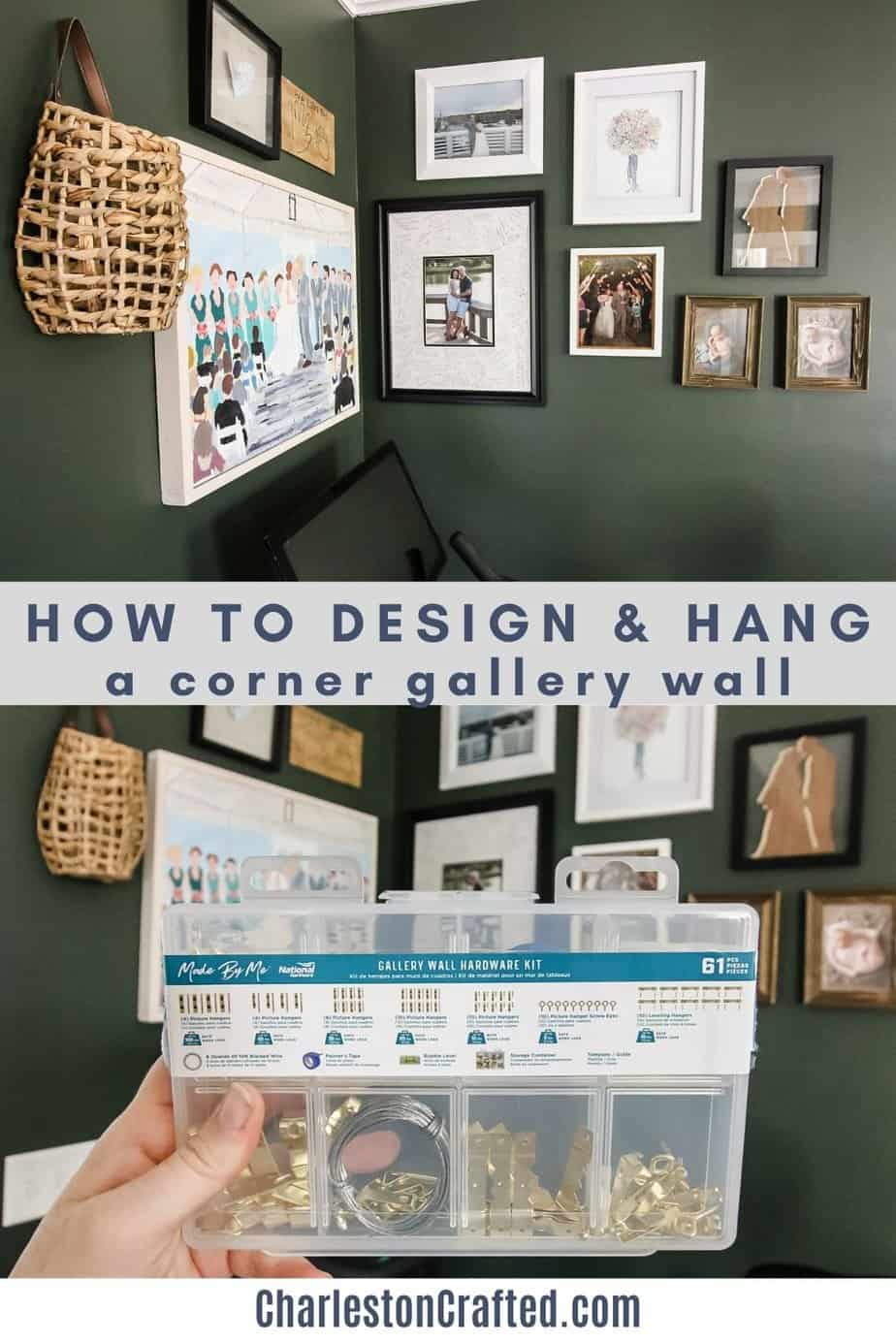 How to arrange a corner gallery wall