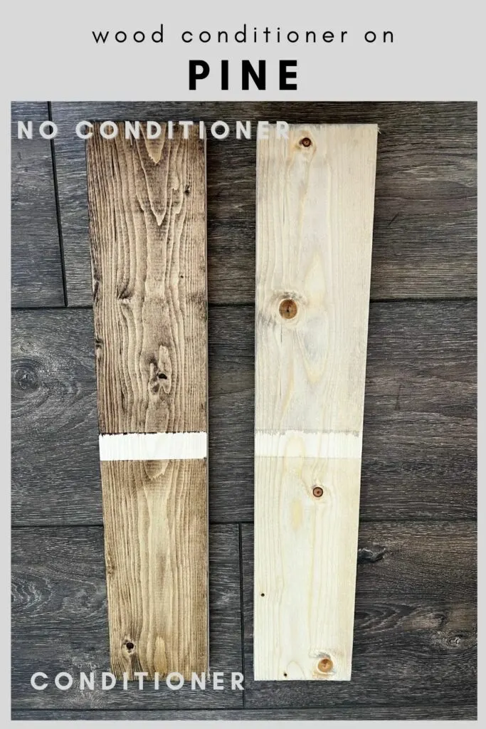 wood conditioner on pine