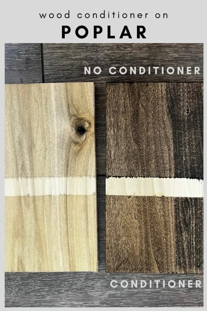 wood conditioner on poplar