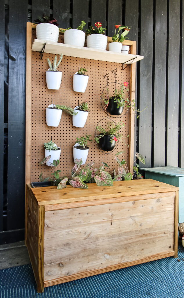 plant pegboard living wall