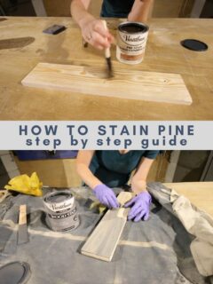 how to stain pine
