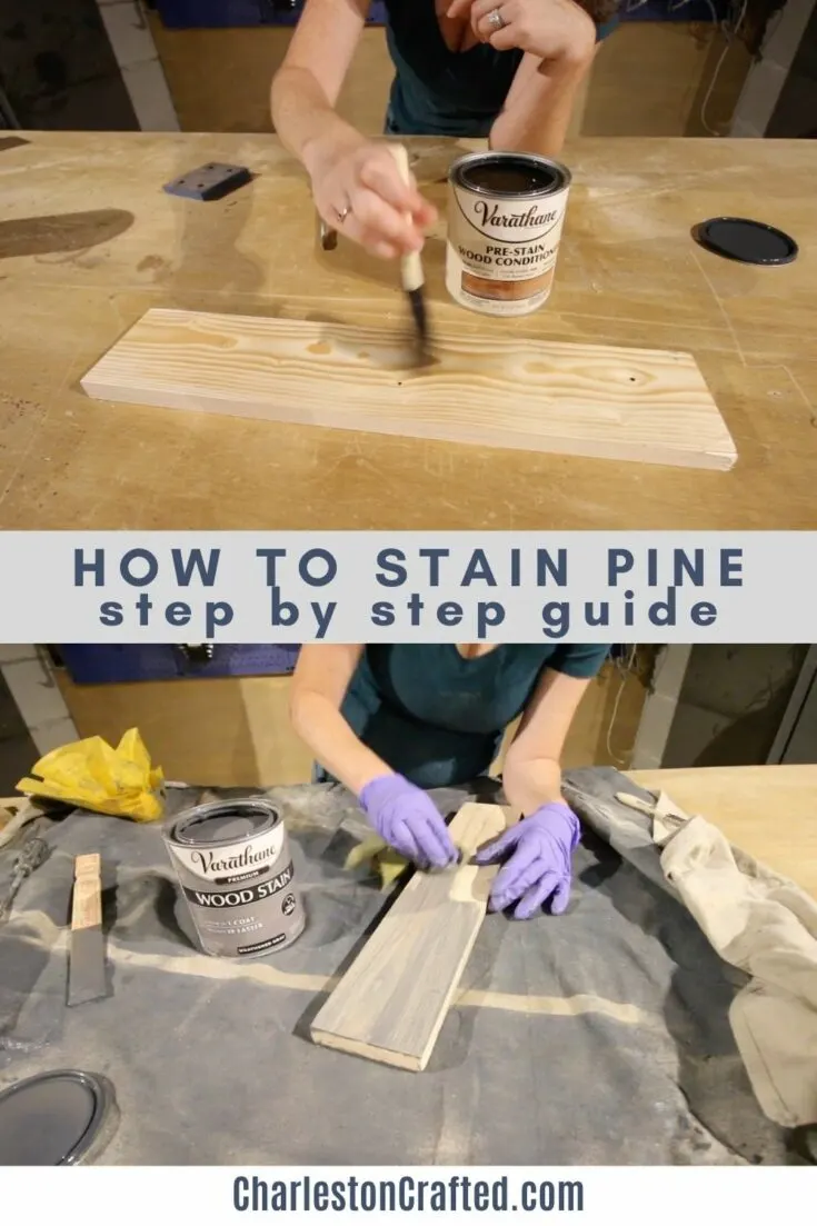 how to stain pine