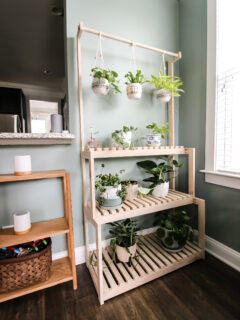 DIY plant stand with hanging bar - Charleston Crafted