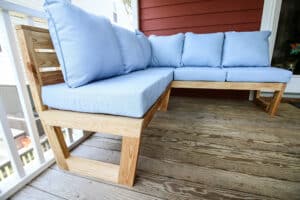 How to build a DIY modern outdoor sectional couch