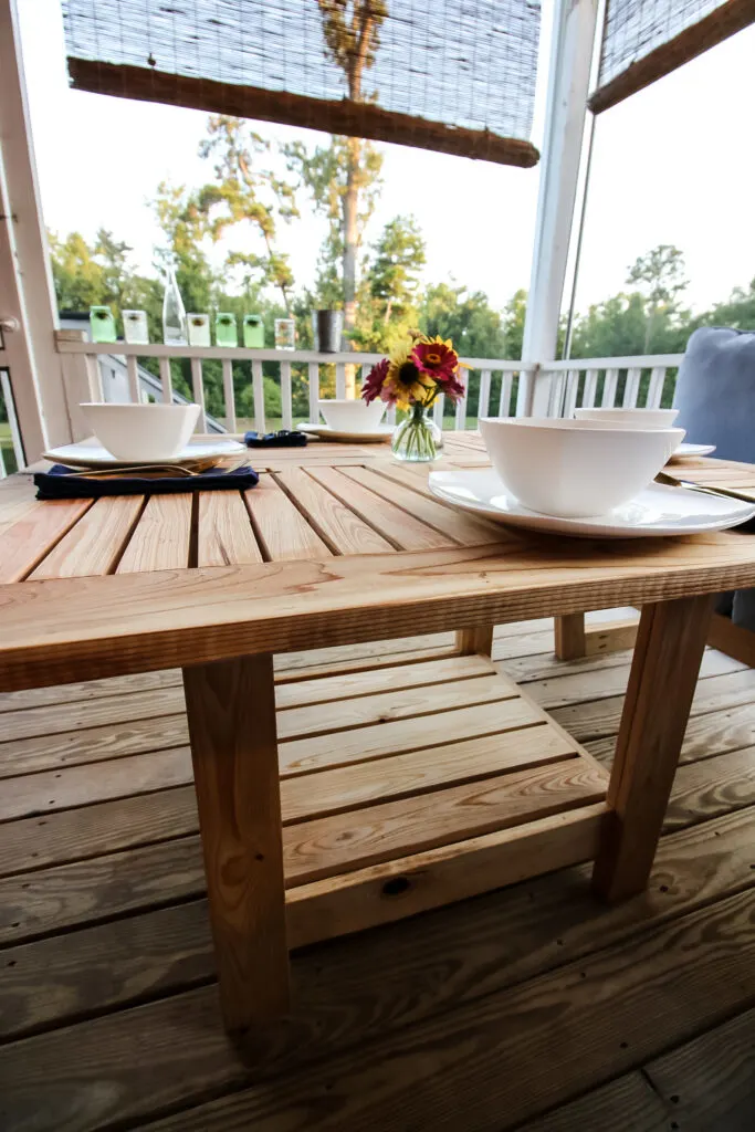 Dining table for dinner with view