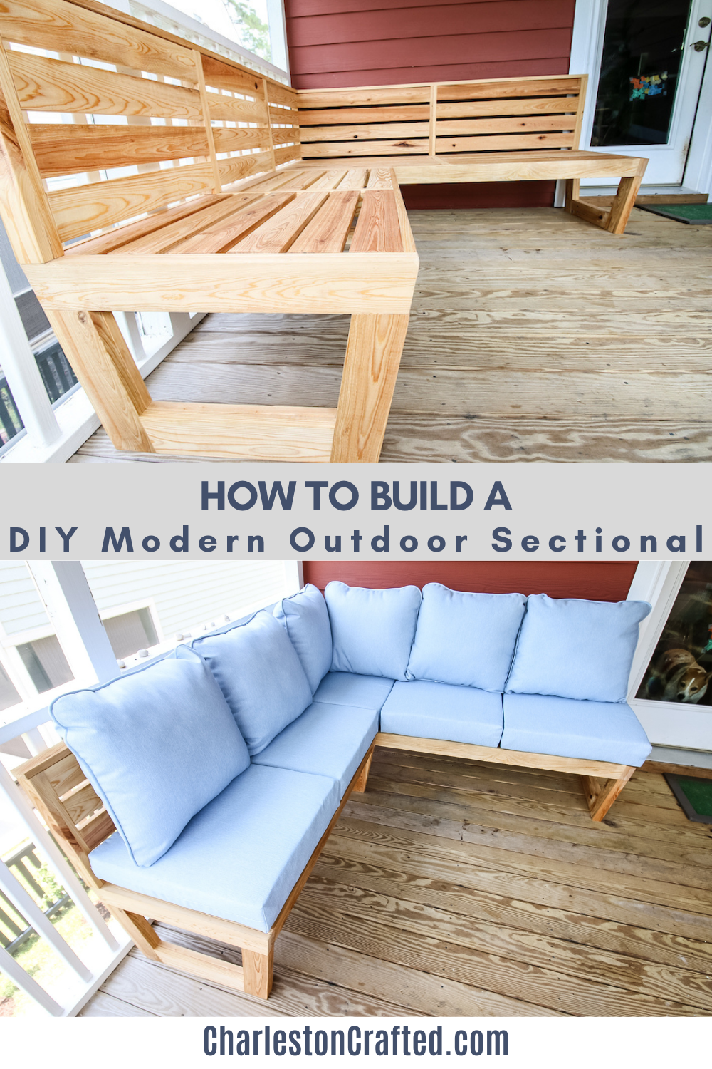 How to build a DIY modern outdoor sectional couch