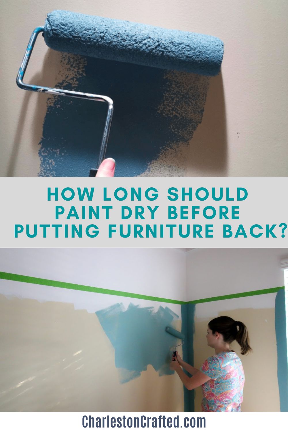 How long should paint dry before putting furniture back