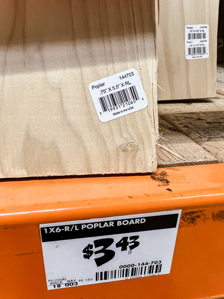 Difference on price tag for lumber dimension sizes