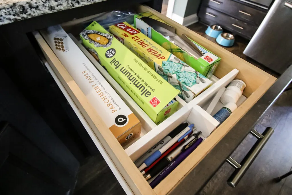 Organized food storage drawer